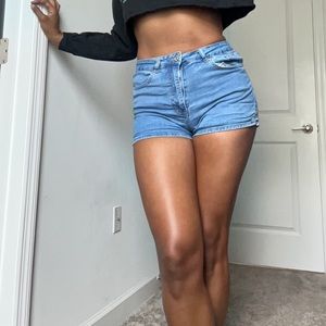 High Waisted Denim Shorts